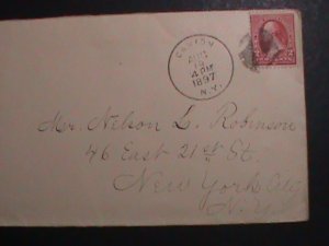 ​UNITED STATES-1894 SC#248 129 YEARS OLD-WASHINGTON COVER-FANCY CANCEL VF RARE