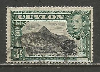 Ceylon   #279b  Used  (1941)  c.v. $1.10