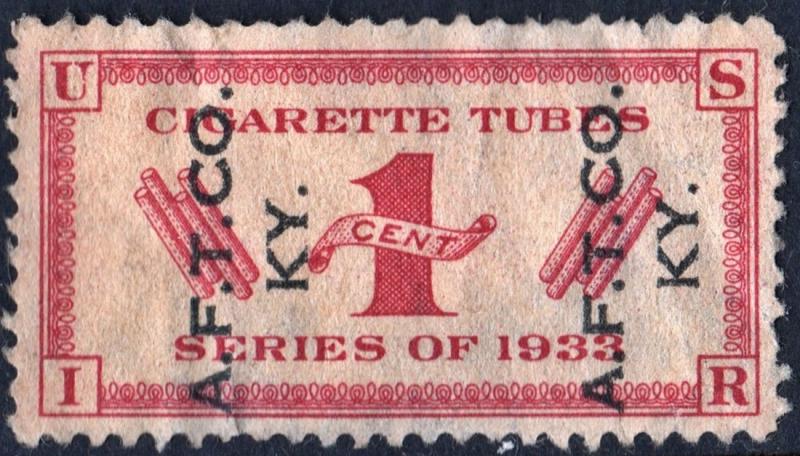 RH3 1¢ Cigarette Tubes Stamp Pair (1919) Used