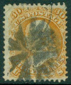 EDW1949SELL : USA 1868 Scott #100 Used. Fresh stamp. Small faults. Catalog $950.