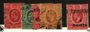 East Africa & Uganda Protectorates #33, 41-2, 62 used