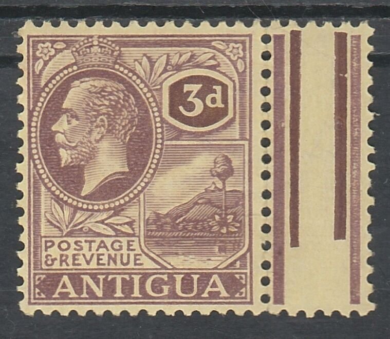 ANTIGUA 1921 KGV SHIP 3D MNH ** WMK MULTI SCRIPT CA