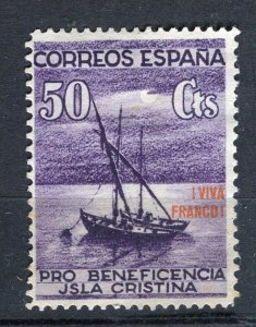 SPAIN; 1930s early Civil War Local issue fine Mint hinged Isla Cristina value