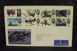 15296   GREAT BRITAIN   FDC # 430-437     Battle of Britain      CV$ 32.50