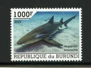 BURUNDI 2022 SHARKS  STAMP  MINT NEVER HINGED