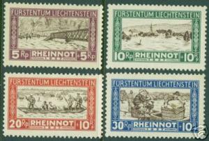 LIECHTENSTEIN Scott B7-10 1928 MH* Set CV$53.50