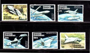 GRENADA GRENADINES #249-254  1978 U.S  SPACE SHUTTLE   MINT  VF NH  O.G  CTO