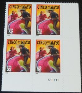 1998 32c Cinco de Mayo Scott 3203 PB Mint NH