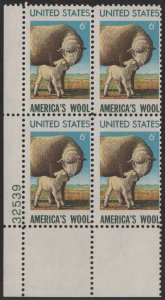 SC#1423 6¢ American Wool Industry Issue Plate Block: LL #32539 (1970) MNH*