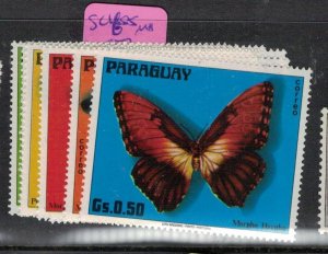 Paraguay Butterfly SC 1655 Seven Stamps MNH (1eos)