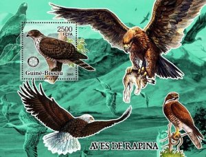 GUINEA BISSAU - 2005 - Birds of Prey - Perf Souv Sheet - Mint Never Hinged