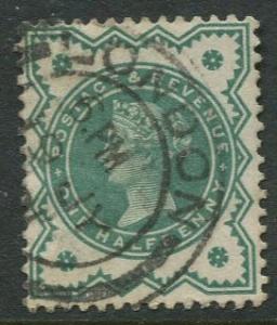 Great Britain - Scott 125 - QV Definitive -1900 - Used - Single 1/2p Stamp