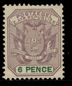 SOUTH AFRICA - Transvaal QV SG222, 6d lilac & green, M MINT.