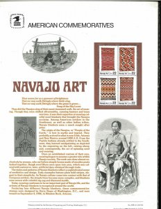 USPS COMMEMORATIVE PANEL #269 NAVAJO ART #2235-38