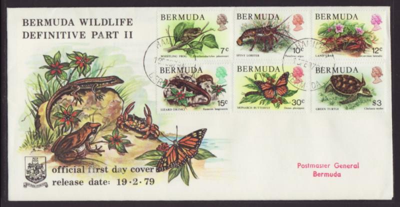 Bermuda 363-379 Animals S/3 Typed FDC