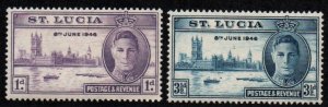 St. Lucia # 127 - 128 MNH