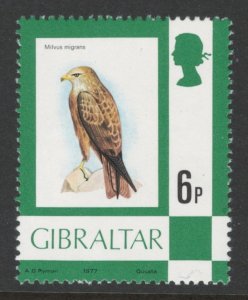 Gibraltar 1977 Black Kite 6p Scott # 347 MNH