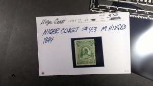 Niger Coast 1894 Scott# 43 M hinged F-VF