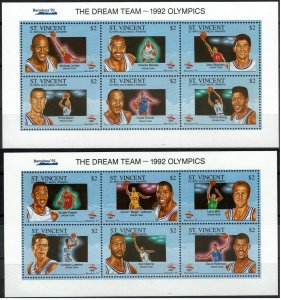 Saint Vincent 1992 MNH Stamps Mini Sheet Scott 1744-1745 Sport Olympic Games