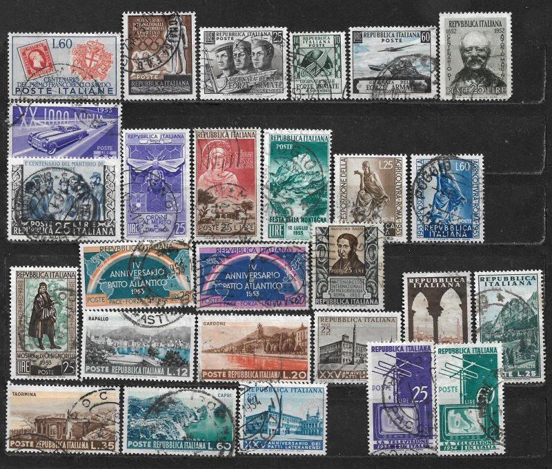 COLLECTION LOT OF 27 ITALY 1951+ STAMPS CV+$42