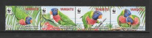BIRDS - VANUATU #1007 (ROW 2) WWF MNH