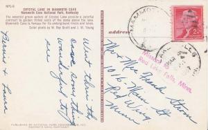 United States Minnesota Missent to Red Lake Falls, Minn. 1957 violet sl  PC.