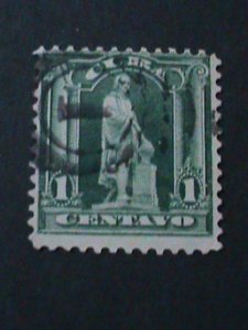 ​CUBA-1899-SC#227-ORIGINAL-STATUE OF COLUMBUS- USED- VF-125 YEARS OLD