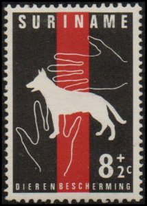 Suriname B91 - Mint-H - 8c+2c Dog (1962) (cv $0.40)