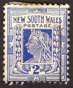 1910, New South Wales 2p, Used, Sc 111