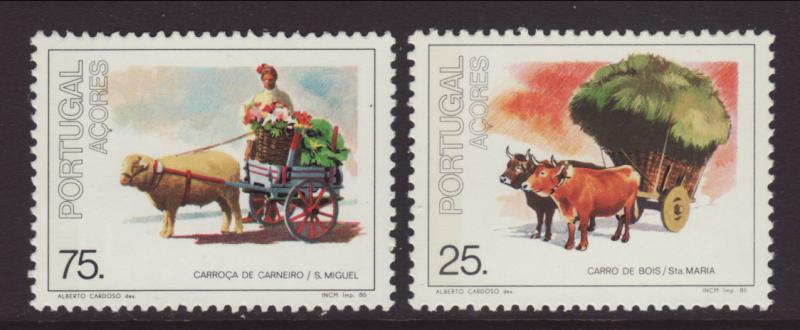 Azores 361-262 Animal Carts MNH VF