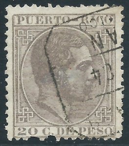 Puerto Rico, Sc #72, 20c Used