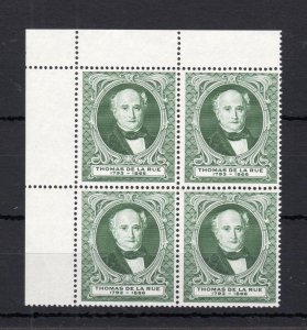 BLOCK OF 4x DE LA RUE STAMPS UNMOUNTED MINT