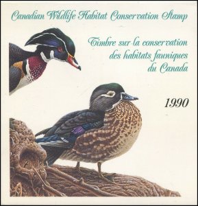 Canada 1990 Wildlife Habitat Conservation Stamp FWH6 Birds Wood Duck CV $7.50