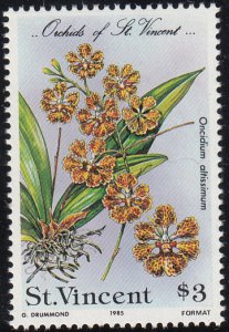 St. Vincent 1985 MNH Sc 806 $3 Oncidium altissimum Orchids