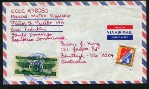 Dominican Republic Santo Domingo 1976 Latin America Postage Cover to Australia