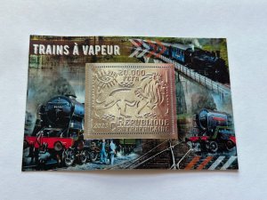 Transport Trains 2023 year 6 blocks Foil. Silver perforated  NEW MNH**