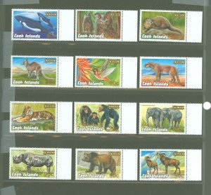 Cook Islands #1239-1250  Single (Complete Set) (Fauna) (Wildlife)