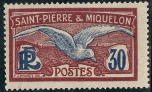 St. Pierre and Miquelon  #92  Mint NH CV $1.00