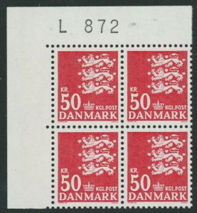 DENMARK #720A Postage Stamp Corner Block EUROPE 1985 Mint NH 