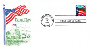 #3449 Flag Over Farm Farnam FDC