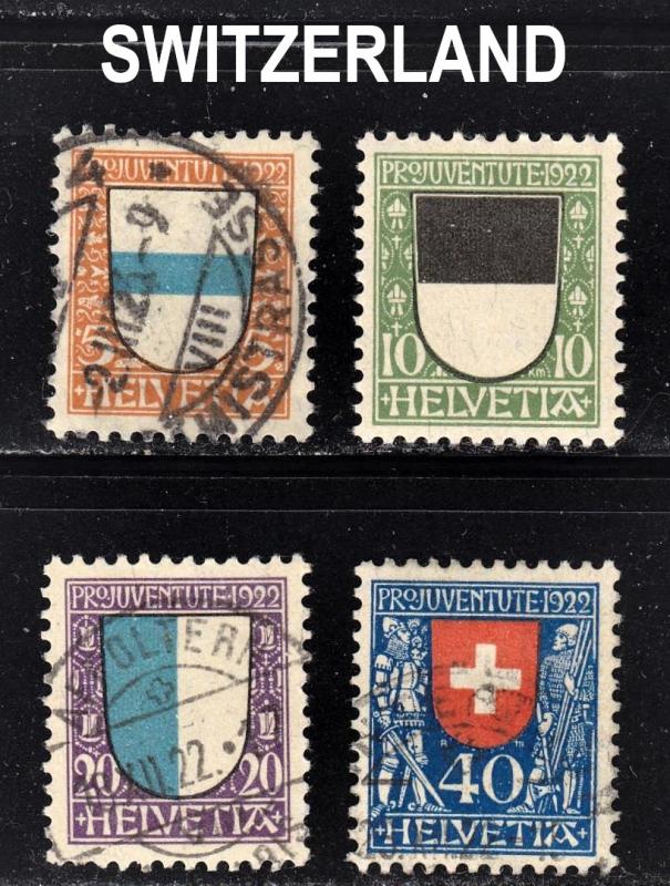 Switzerland Scott B21-24  complete set  F to VF mint & used.