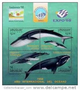 URUGUAY STAMP MNH marine life whales ocean mamal