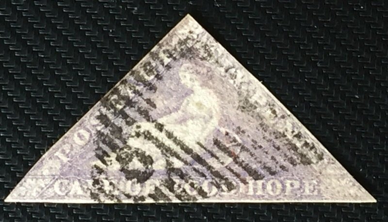 CAPE OF GOOD HOPE 6d IMPERF TRIANGLE USED Neatly Cut Fine Margins C4245