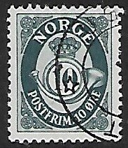 Norway # 307 - Posthorn - used......{GR41}