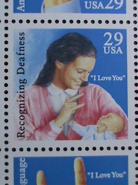 ​UNITED STATES-1993 SC#2783-4-AMERICAN SIGN LANGUAGE-MNH SHEET- VERY FINE