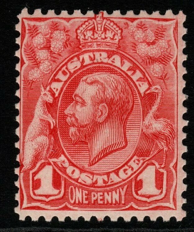 AUSTRALIA SG17c 1913 1d PALE ROSE-RED MNH