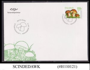 ICELAND - 2012 WILD MUSHROOM FIRST DAY COVER