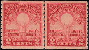 656 Mint,OG,NH... Line Pair... SCV $110.00... VF/XF