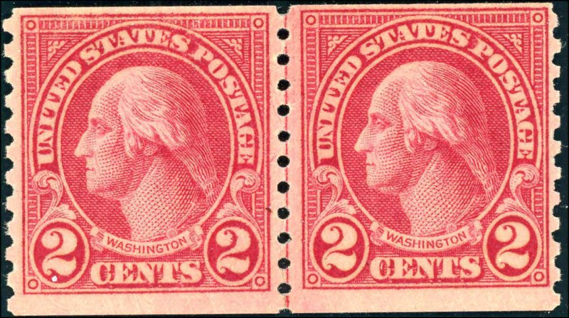 599A COIL LINE PAIR F-VF NH WITH CERT SCOTT CAT $1150 