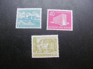 GERMANY BERLIN 1954 SC 9N108-110 BUILDING SET  $94.00 (100)